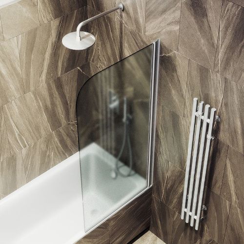 Душевая шторка на ванну Maybah Glass MGV-621-5 80х140 стекло тонированное профиль хром ориентация универсальная - фото 4