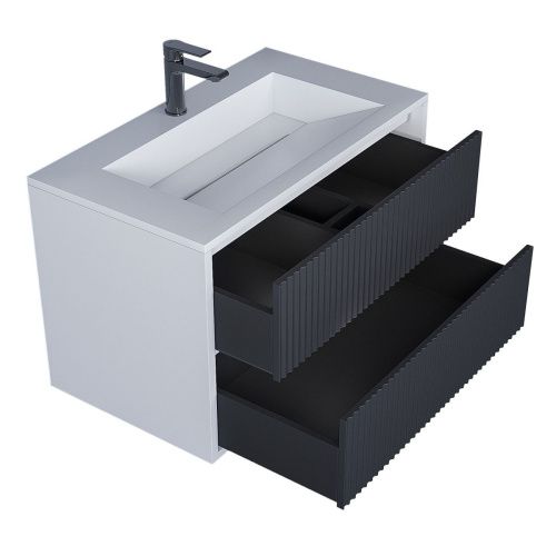 Тумба с раковиной Uperwood Next Premium 3930205167 80х50 цвет серый - фото 5