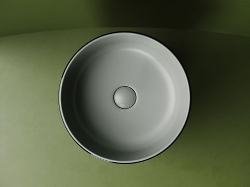 Раковина из сантехнического фарфора Ceramica Nova ELEMENT CN6073MH 40х40 накладная цвет черный без отверстий под смеситель - фото 5