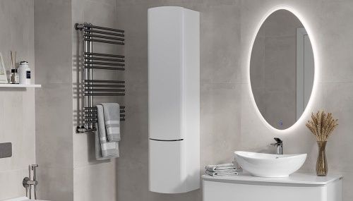 Шкаф-пенал Velvex LUNA pp.LUN.35 40х150 подвесной цвет белый - фото 3