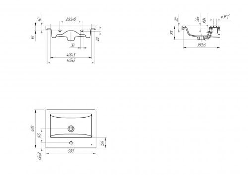 Раковина Cersanit Como UM-COM50/1 50х40 встраиваемая цвет белый - фото 4