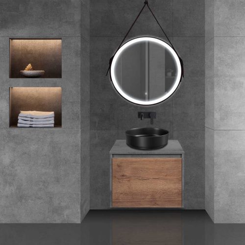 Тумба под раковину Vincea Mesa VMC-2MS600TB 60х50 подвесная цвет коричневый - фото 2