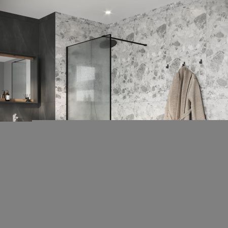 Душевая перегородка Niagara Nova NG-781-12BLACK 120х200 стекло матовое профиль черный