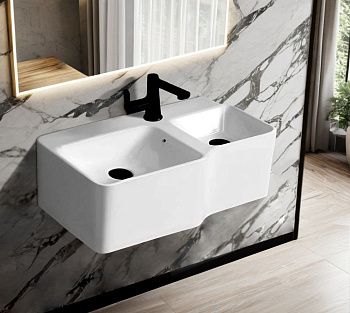 Раковина из сантехнического фарфора Cerutti SPA СТ9703 60х40 подвесная цвет белый 1 отверстие под смеситель