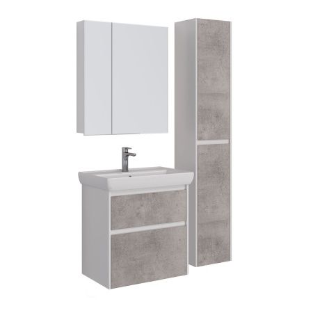 Тумба под раковину LeMark Combi LM03C70T-Beton 60х40 напольная цвет серый/белый