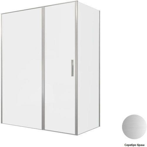 Душевой уголок Allen Brau Priority 3.31038.BA + 3.31041.BA 160х80 стекло прозрачное профиль серебро без поддона - фото 5