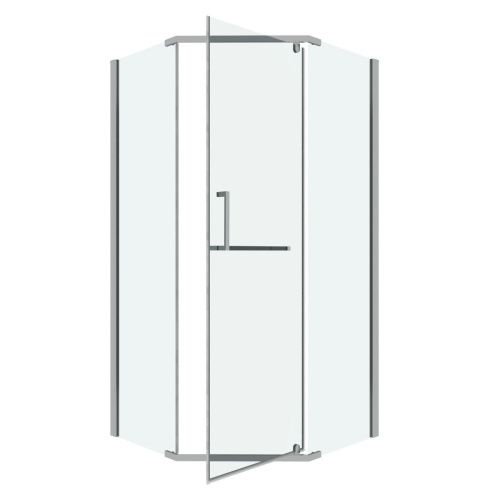 Душевой уголок Grossman Pragma 302.K33.03.9090.10.00 90х90 стекло прозрачное профиль хром без поддона - фото 2