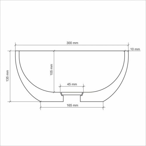 Раковина из искусственного камня Uperwood Belfast 2092020327 30х30 накладная цвет черный - фото 5