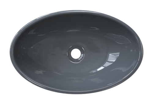 Раковина мебельная из сантехнического фарфора Sanita Luxe Ringo 53 (серая) RNGSLWB02 50х30 накладная цвет серый - фото 2