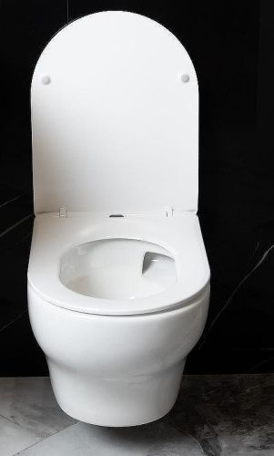 Унитаз подвесной Boheme Fiore 978-SET-W цвет белый с сиденьем микролифт безободковый смыв торнадо - фото 3