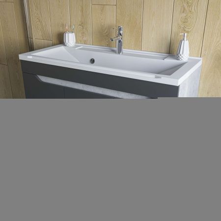 Тумба под раковину Stella Polar Абигель SP-00001035 100х40 напольная цвет серый