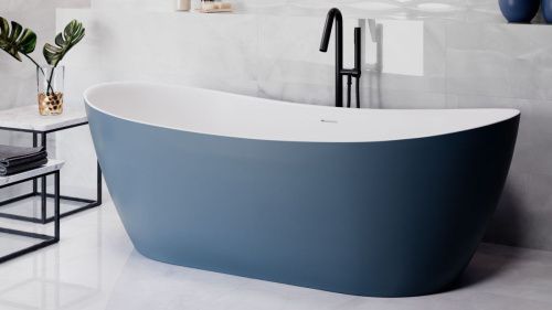 Ванна из искусственного камня Zenon Powell 4000.000.000.000.29549 180х80 отдельностоящая овальная - фото 4