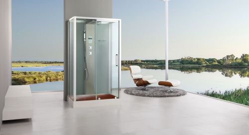 Душевая кабина Acquazzone Helena 120SL-R с паром 120х90 прямоугольная с крышей ориентация правая