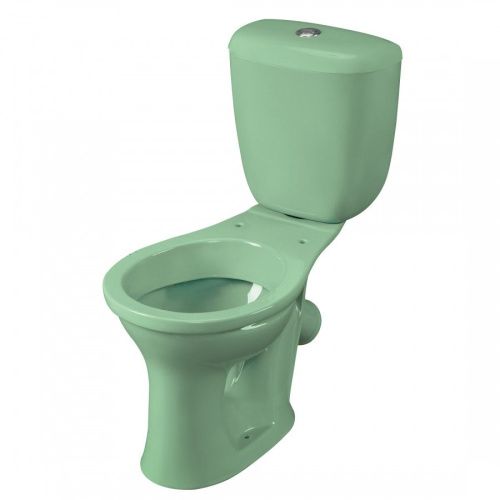 Унитаз-компакт напольный с бачком Santeri Виктория 1P3016S0400BF зеленый с сиденьем каскадный смыв - фото 4