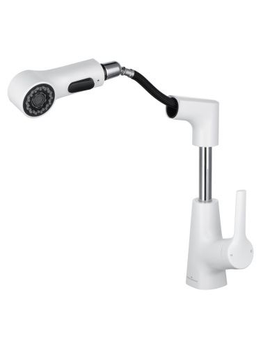 Смеситель Wonzon & Woghand WW-121B108-MW на раковину белый - фото 2