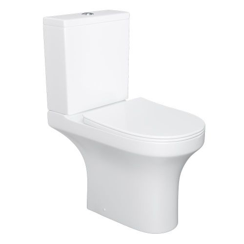 Унитаз напольный с бачком Damixa Skyline DX35C8600SC белый с сиденьем микролифт безободковый каскадный смыв - фото 2