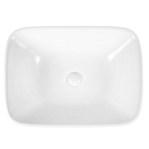 Раковина из сантехнического фарфора Bond Cube S63-500 50х40 накладная цвет белый без отверстий под смеситель - фото 4