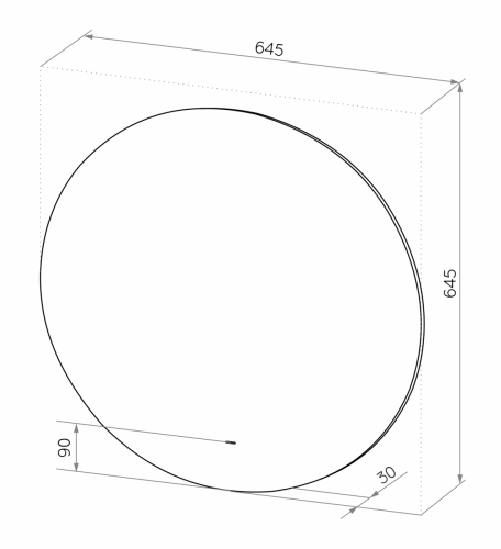 Зеркало с подсветкой Misty Зеркала (сенсорные) АЛА-02-645-14 70х70 подвесное - фото 5