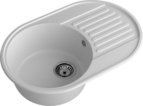 Кухонная мойка Granfest Quarz 18 серый 75х50 цвет серый поверхность матовая - фото 2