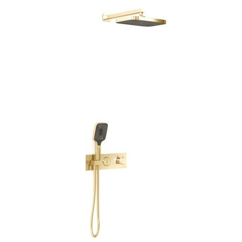 Душевая система Vincea VSFW-422T1BG встраиваемая в стену цвет золото с термостатом - фото 2