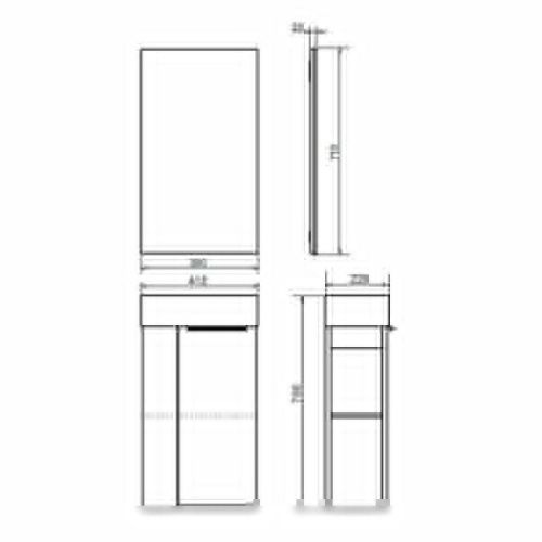 Тумба с раковиной Comforty Матэ 00-00015132CF 40х20 подвесная цвет коричневый - фото 2