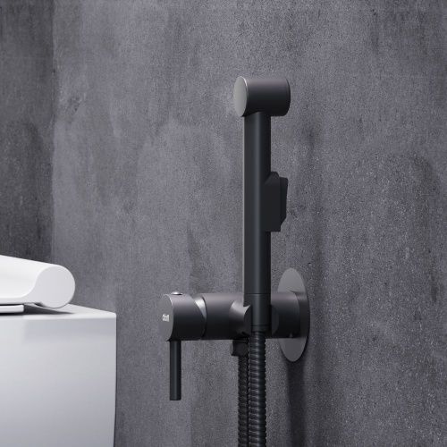 Гигиенический душ со смесителем Dorff Logic D3075000BL черный - фото 3