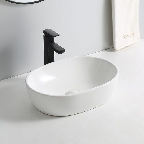 Раковина из сантехнического фарфора WesnaArt Nova 4030-NOV03 50х40 накладная цвет белый - фото 3