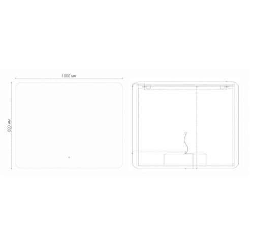 Зеркало с подсветкой Grossman ELEGANS-промо 17100801 100х80 подвесное - фото 3