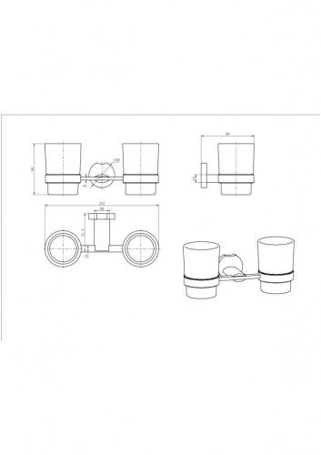 Стакан CeramaLux LOFT 53903 - фото 2