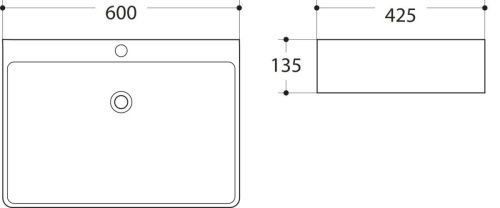 Раковина керамическая Art&Max AM-78188 60х40 накладная цвет белый - фото 2