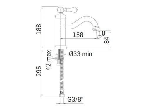 Смеситель для раковины Mamoli Country 42930000000K на столешницу черный - фото 2