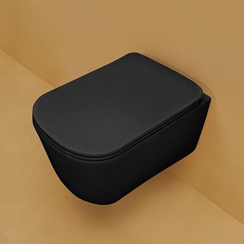 Чаша унитаза подвесная Kerasan Tribeca 511431 цвет черный без сиденья безободковая душевой смыв