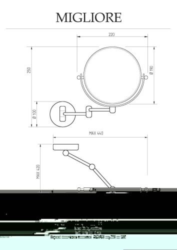 Косметическое зеркало Migliore 21979 - фото 2