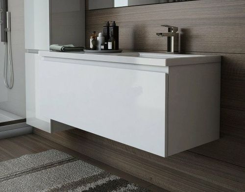 Тумба с раковиной Эстет Dallas Luxe ФР-00009679 110х50 подвесная цвет белый - фото 5