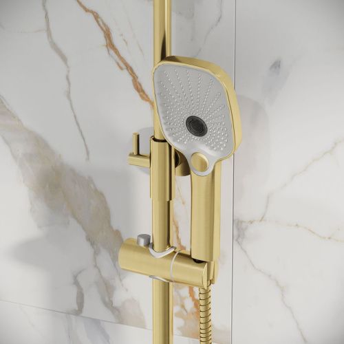 Душевая стойка Grossman Pragma 500.K35.03.320 настенная цвет золото - фото 5