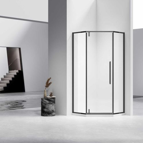 Душевой уголок Vincea Slim-N VSP-4SN100CLB 100х100 стекло прозрачное профиль черный без поддона