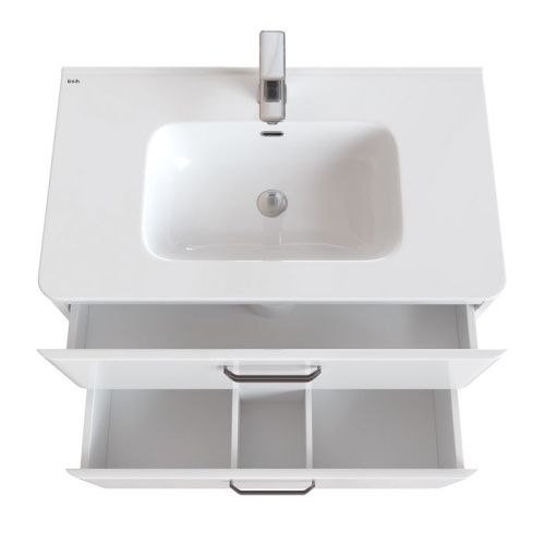 Тумба с раковиной Iddis Brick BRI80WFi95K 80х50 напольная цвет белый - фото 3