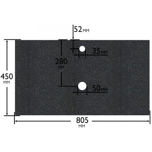 Столешница СанТа 900146 80х50 подвесная цвет серый - фото 5