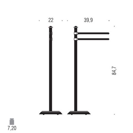 Стойка Colombo Hermitage B3338.CR