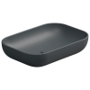 Раковина керамическая GSG Ceramic Design Easy EALAVRE60028 60х40 накладная цвет черный без отверстий под смеситель