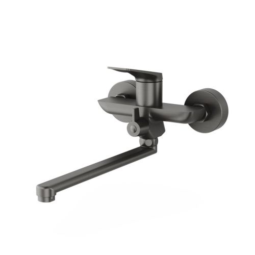 Смеситель для ванны Tokito MITSUISHI TOK-MIT-1015GM настенный вороненая сталь - фото 2