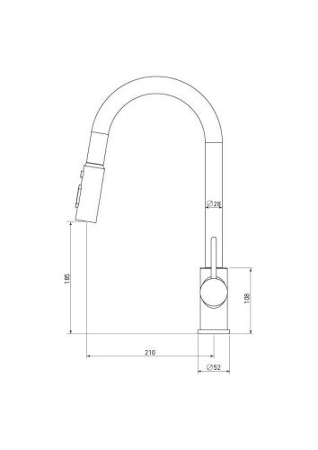 Смеситель для кухни Tokito AISAI TOK-AIS-1023SS на мойку нержавеющая сталь - фото 2