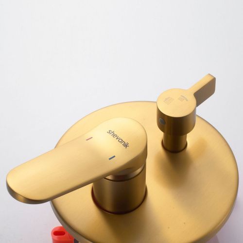 Душевая система Shevanik S4335G встраиваемая в стену цвет золото - фото 5