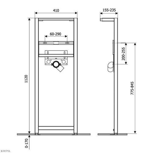 Инсталляция для биде KK POL Base ZPO/705/0.2/K - фото 2