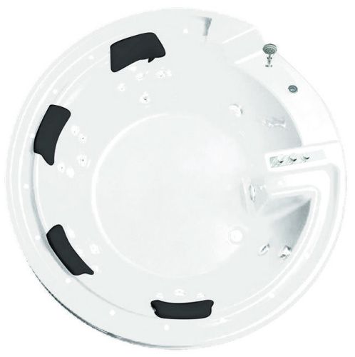 Ванна акриловая гидромассажная Gemy G9090 B 190х190 встраиваемая круглая с каркасом - фото 3