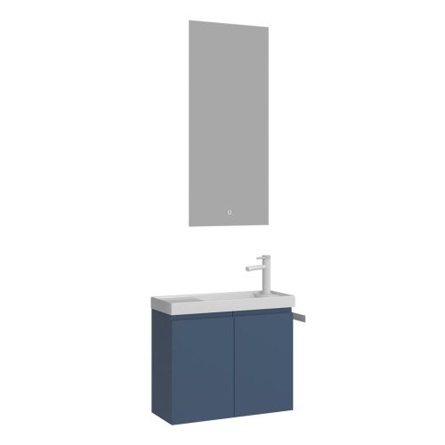 Тумба с раковиной Orka Ferla 5004323 60х20 подвесная цвет синий - фото 2