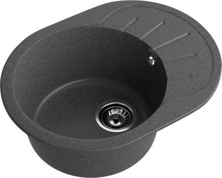 Кухонная мойка Granfest Rondo R-580L графит 60х45 цвет серый поверхность матовая