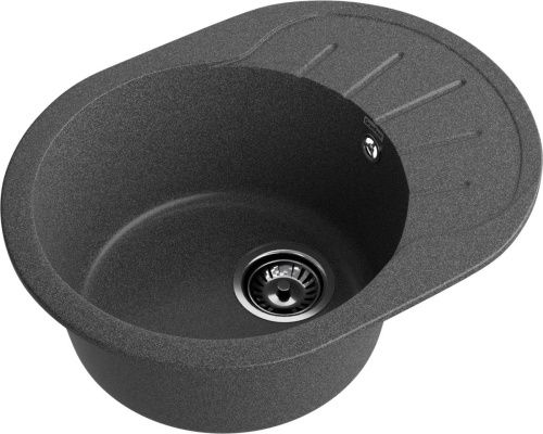 Кухонная мойка Granfest Rondo R-580L графит 60х45 цвет серый поверхность матовая - фото 2