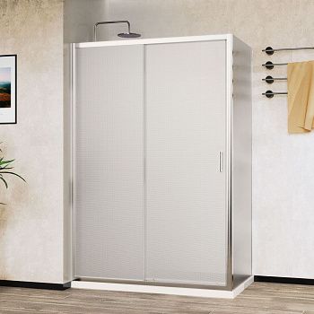 Душевой уголок Vincea City VSR-5CT9012MT 120х90 стекло текстурное профиль хром без поддона