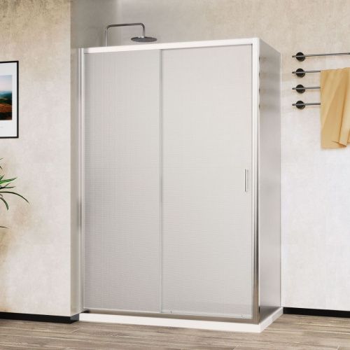 Душевой уголок Vincea City VSR-5CT9012MT 120х90 стекло текстурное профиль хром без поддона